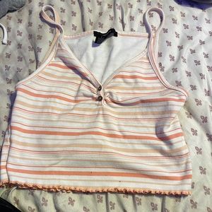 forever 21 pink/coral crop top